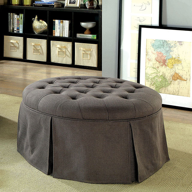Claes Round Ottoman34"Dia X X