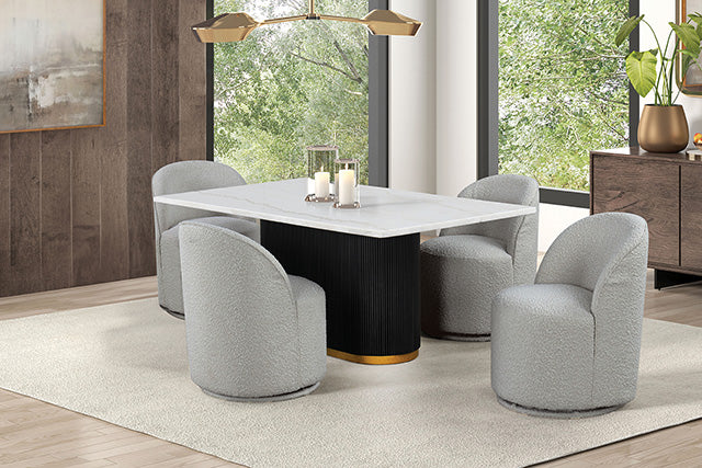 Broager Dining Swivel Chair, Light Gray